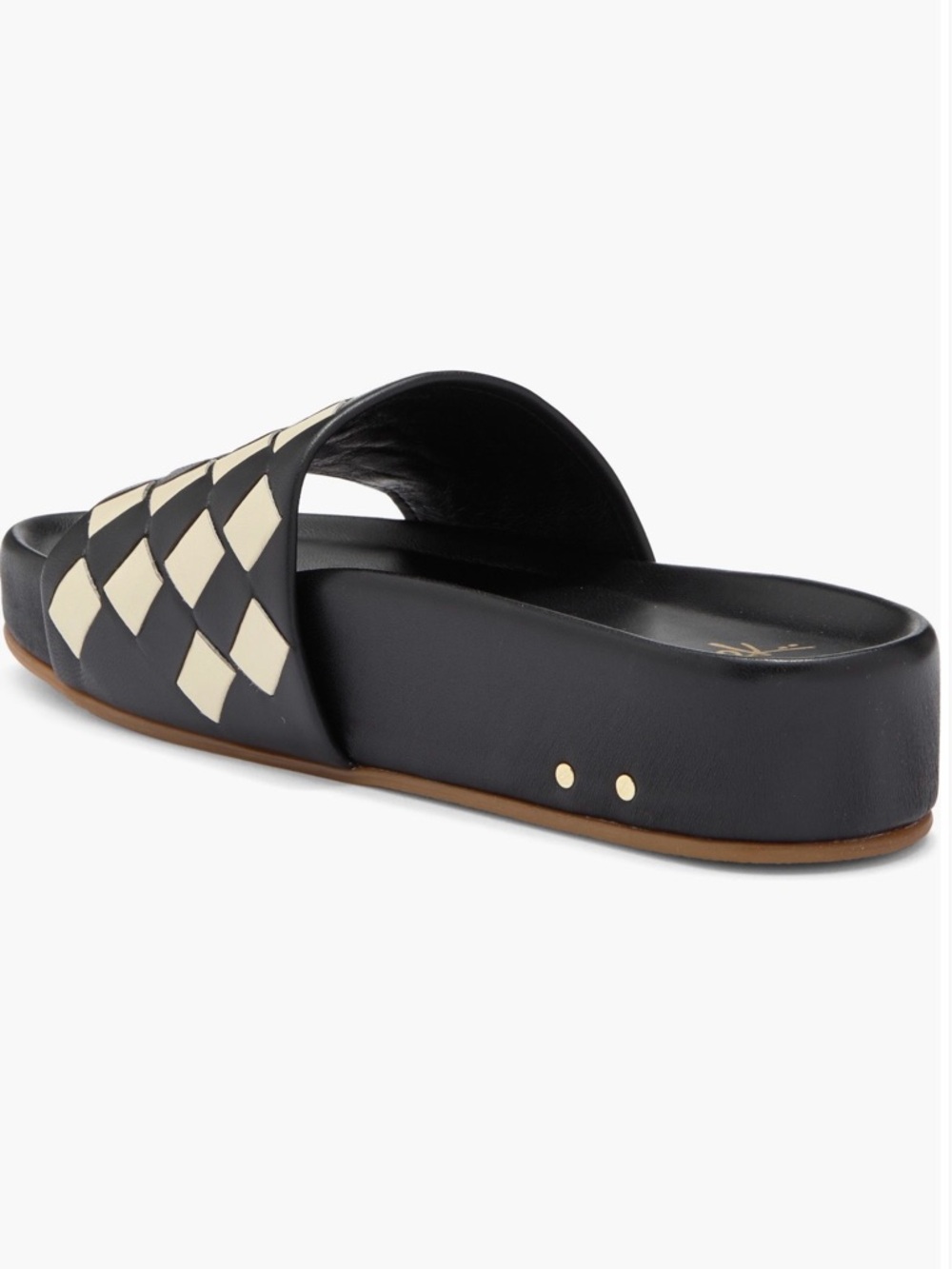 BEEK Black And Cream Checkered Pelican Sandal - Picture 2 of 8
